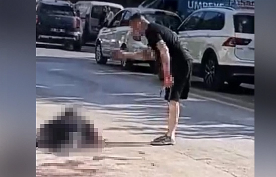 Konya'da husumetlisini öldürüp başında beklediği görüntü ortaya çıktı