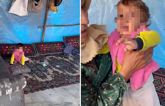 İnsanlık dışı görüntü! Bebeği ayağından bağlamışlar