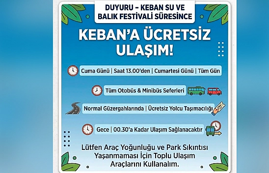 Keban Su ve Balık Festivali'nde ulaşım ücretsiz olacak