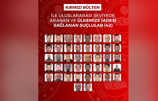 Kırmızı bültenle aranan 42 kişi Türkiye'ye getirildi