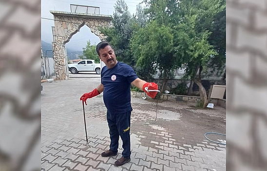 Kız Öğrenci Yurduna Giren Yılan Çıkarıldı