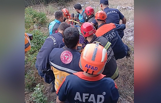 Konya'da Mağarada yaralanan kadın, askeri helikopterle kurtarıldı