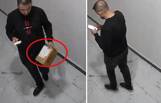 Kuryeden akılalmaz hareket: Skandal anlar kamerada