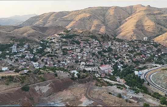 Maden ilçesinde eşsiz gün batımı