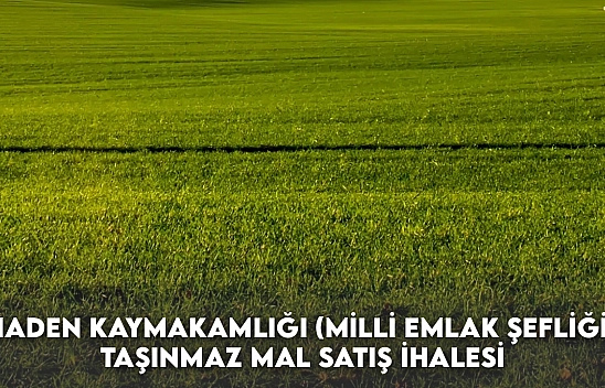 Maden Kaymakamlığı (Milli Emlak Şefliği) Taşınmaz Mal Satış İhalesi