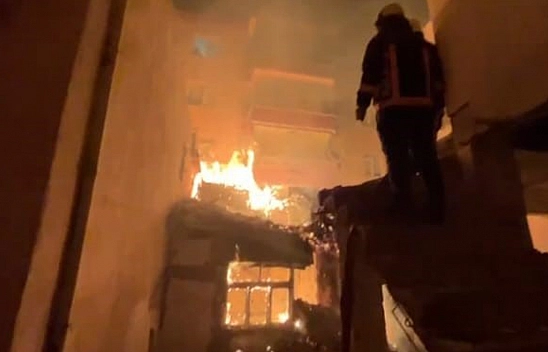 Malatya'da Metruk Ev Yangını