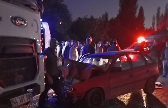 Malatya'da trafik kazası: 1 ölü, 1 yaralı
