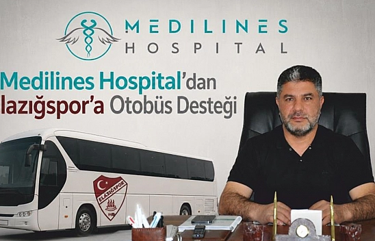 Medilines Hospital'dan Elazığspor'a otobüs desteği