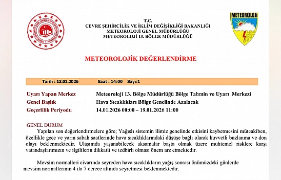 Meteoroloji'den Elazığ dahil 5 il için uyarı