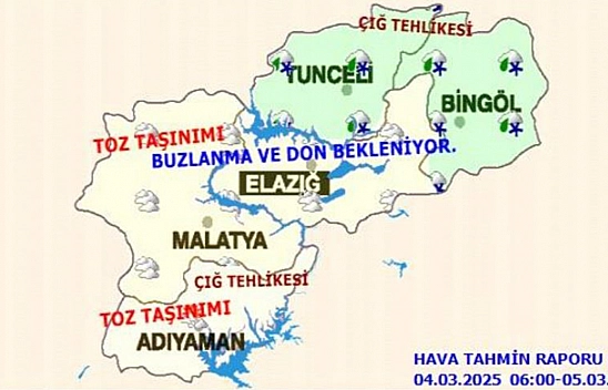 Meteoroloji Elazığ'ı uyardı dikkat