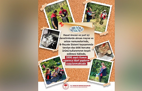 Meyve ve sebzede kalıntı takibi