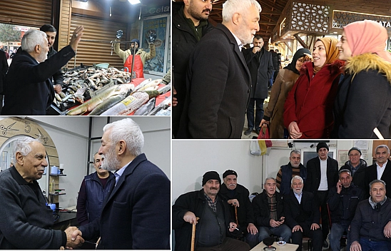 MHP Belediye Başkan Adayı Doç. Dr. Aygen'den Kapalıçarşı Esnafına Ziyaret