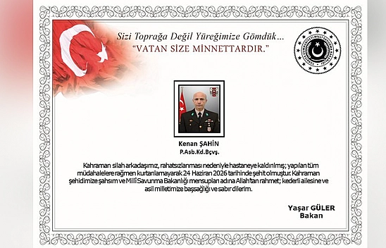 Milli Savunma Bakanlığı duyurdu: Fırat Kalkanı'nda şehidimiz var