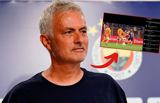Mourinho'dan olay paylaşım, o pozisyonu paylaştı