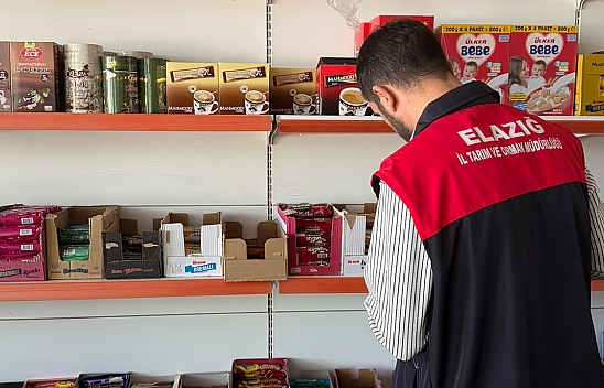 Palu'da marketlere gıda denetimi