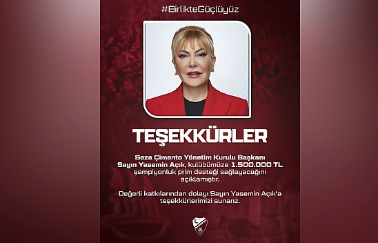 Prof. Dr. Açık'tan Elazığspor'a 1,5 Milyon TL'lik Şampiyonluk Primi desteği