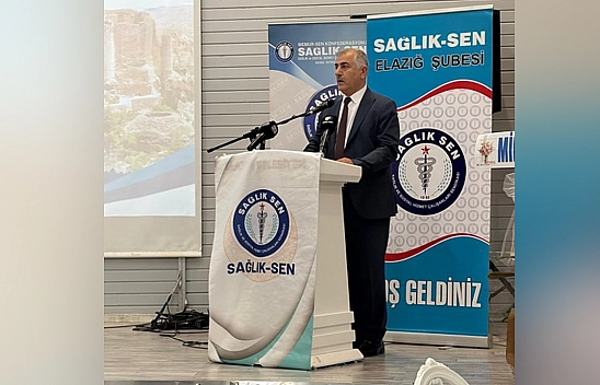 Sağlık-Sen Elazığ'da Selçuk Kılıç yeniden Başkan seçildi