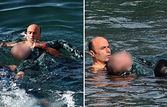 Sahilde can pazarı: Dalgıç boğuluyordu