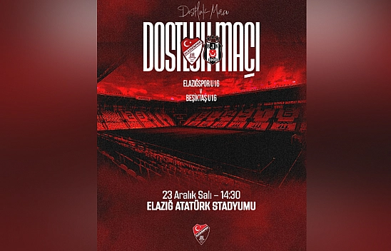 Seza Çimento Elazığspor U16, Beşiktaş U16 ile dostluk maçında karşılaşacak