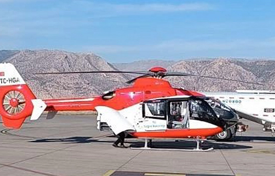 Şırnak'ta Ambulans Helikopter  5 Yaşındaki Çocuk İçin Elazığ'a Havalandı