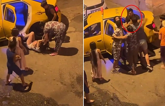 Taksi içinde başladı, sokağa taştı: Genç kadın ve araya giren genç darbedildi