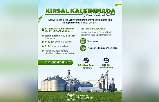 Tarım ve Orman Bakanlığı'ndan kırsal kalkınma hamlesi