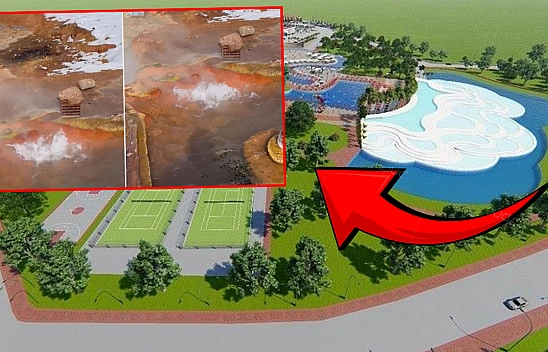 Termal su boşa akıyor