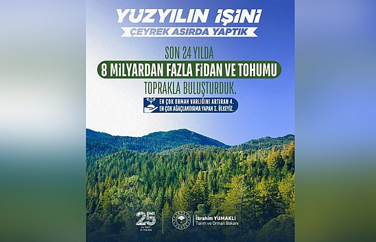 Türkiye orman varlığını artırmada dünyada 4. Sırada