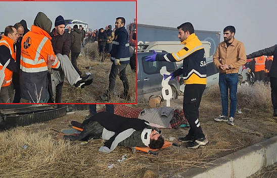 Van'da zincirleme kaza, 1 ölü, 51 yaralı