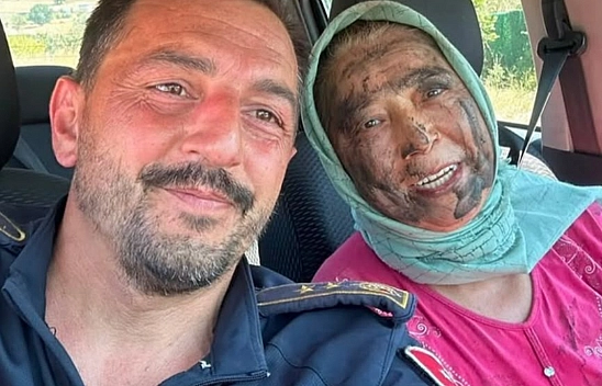 Yürek ısıtan mücadele: koah hastası Hanife teyze, orman yangınına koştu
