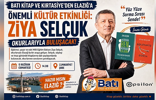 Ziya Selçuk Elazığ'da okurlarıyla buluşacak