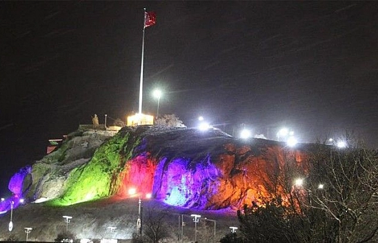 Karla kaplanan Harput'ta görsel şölen