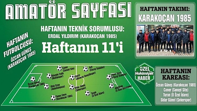 1. Amatör'de 'Haftanın Enleri'