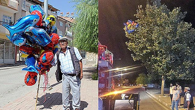 İTFAİYE BU KEZ BALON KURTARDI