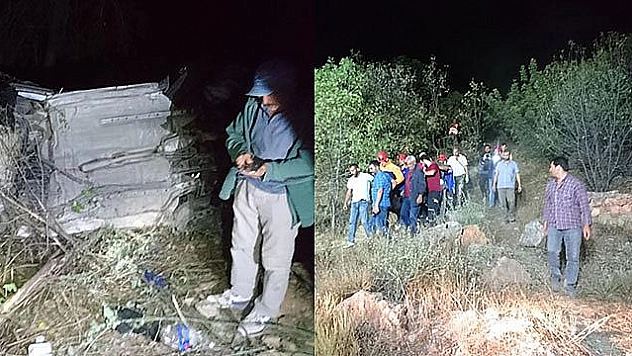 OTOMOBİL ŞARAMPOLE DEVRİLDİ