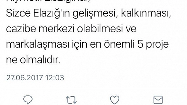 ELAZIĞ'IN YENİ VALİSİNDEN ÖNEMLİ BİR PAYLAŞIM