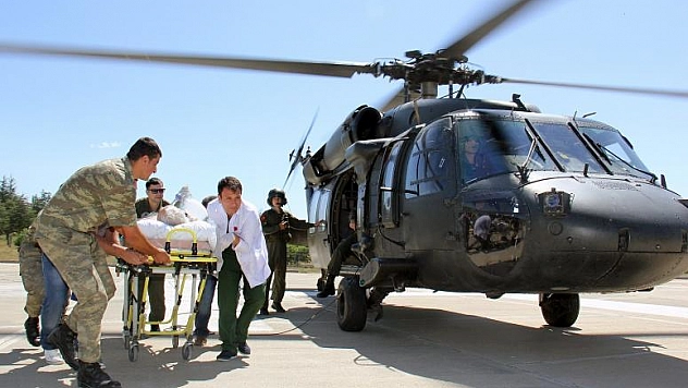 ASKERİ HELİKOPTER HAYAT KURTARDI