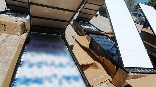 BAZA ARASINDA KAÇAK SİGARA POLİSE TAKILDI