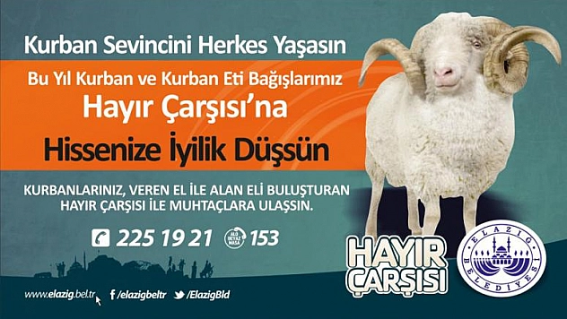 HAYIR ÇARŞISI  KURBAN BAĞIŞLARINI BEKLİYOR 