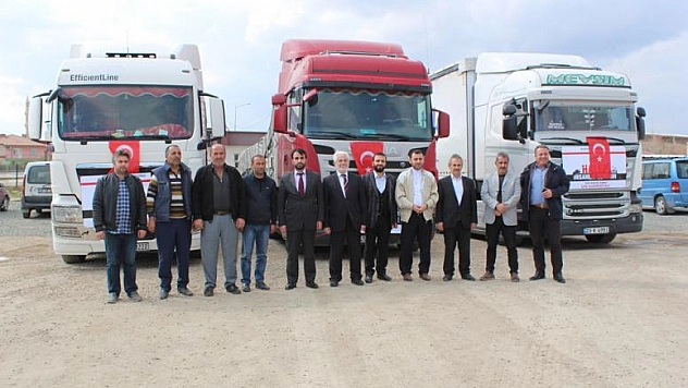 ELAZIĞ'DAN  SURİYE'YE 3 TIR YARDIM