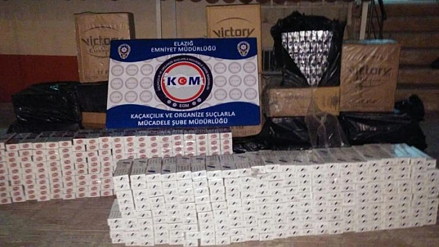 ELAZIĞ'DA 20 BİN PAKET KAÇAK SİGARA ELE GEÇİRİLDİ