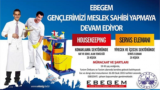 HOUSEKEEPİNG VE SERVİS ELEMANI KURSU BAŞLIYOR