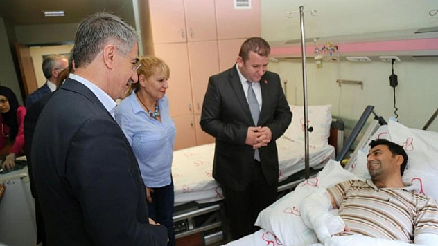 İMDD BAŞKANI  VE ÜYELERİ YARALILAR HAKKINDA BİLGİ ALDI 