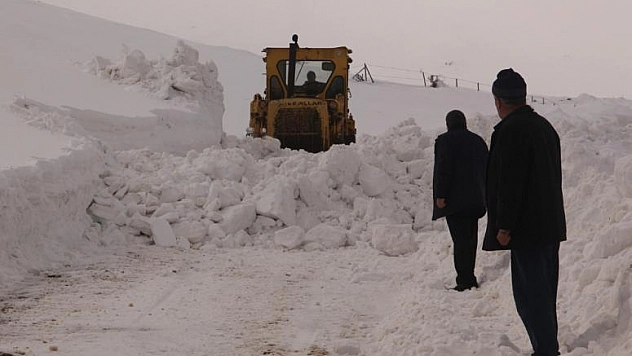 ELAZIĞ'DA KAR 45 KÖY YOLUNU KAPATTI