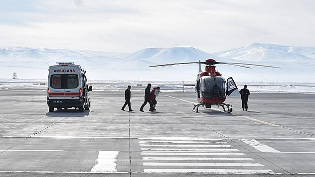 AMBULANS HELİKOPTER PREMATÜRE BEBEK İÇİN HAVALANDI