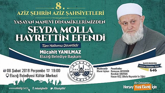 'SEYDA MOLLA HAYRETTİN EFENDİ' ANILACAK