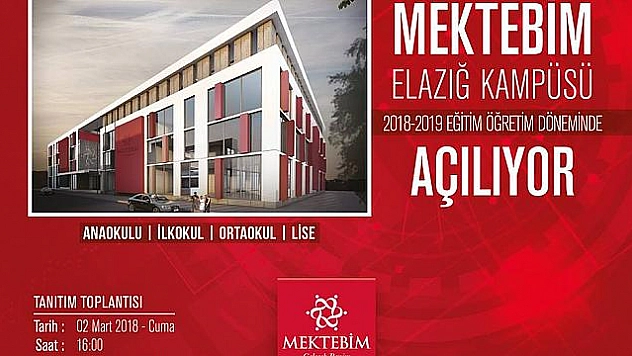 'MEKTEBİM' ELAZIĞ'DA AÇILIYOR
