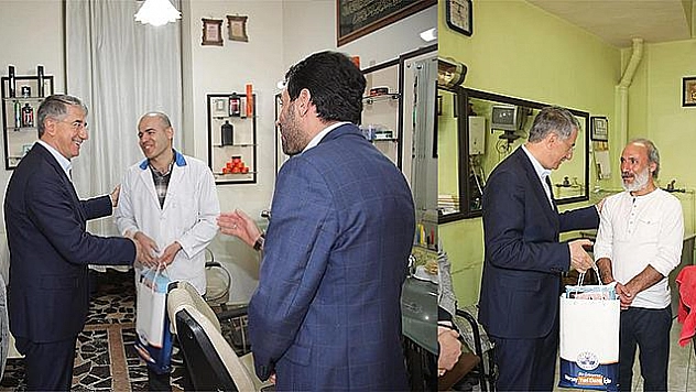 BELEDİYE'DEN KUAFÖRLERE DESTEK