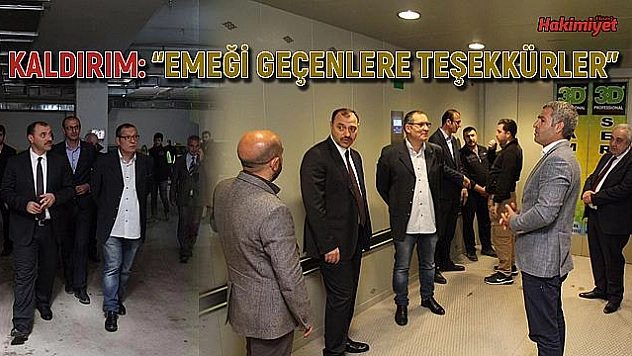 VALİ KALDIRIM DOĞU OTOPARK'I ZİYARET ETTİ