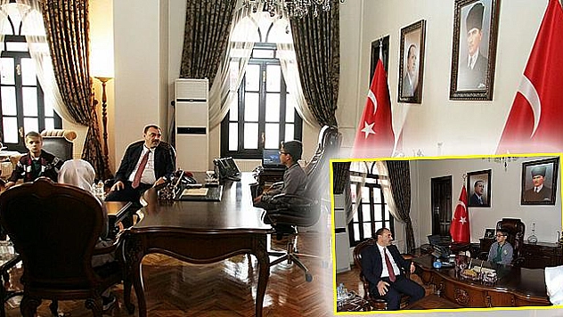 VALİ KALDIRIM,MAKAMINI ÖĞRENCİLERE TESLİM  ETTİ